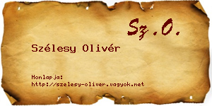 Szélesy Olivér névjegykártya